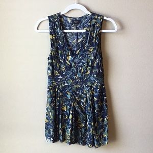 Anthropologie Deletta, Blue & Gold Knit Tunic, S